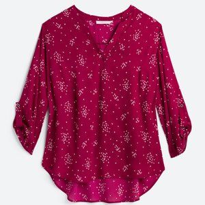 Lush Warren Split Neck Blouse